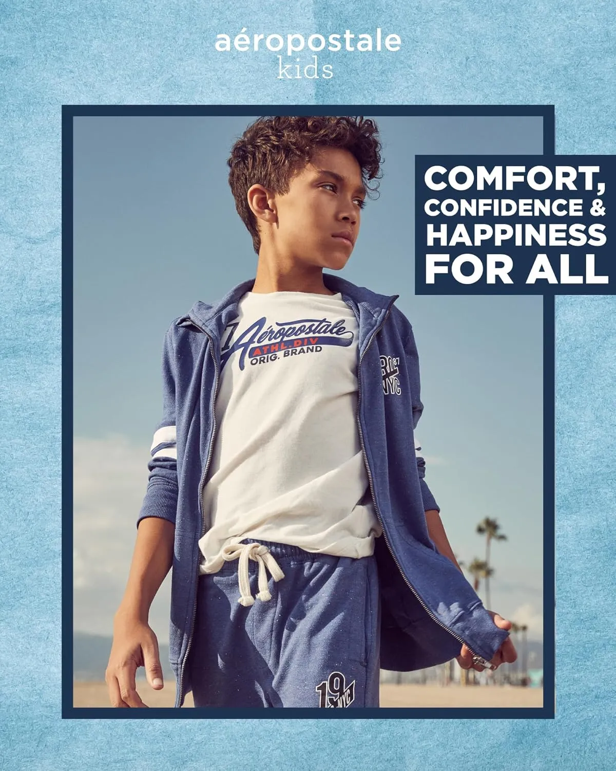 AEROPOSTALE Boys' Long Sleeve Shirt - Soft Blended Thermal Crewneck Long Sleeve Top - Casual Warm Baselayer for Boys (8-16)