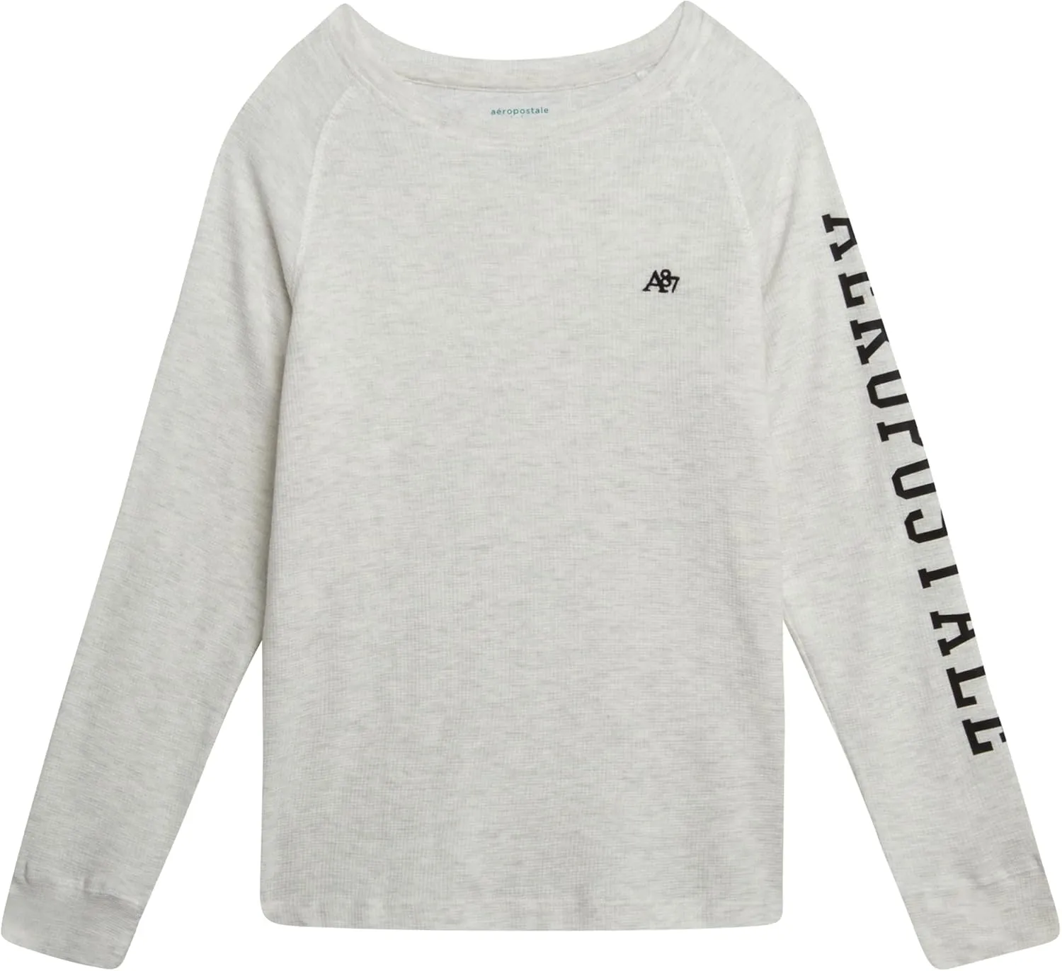 AEROPOSTALE Boys' Long Sleeve Shirt - Soft Blended Thermal Crewneck Long Sleeve Top - Casual Warm Baselayer for Boys (8-16)