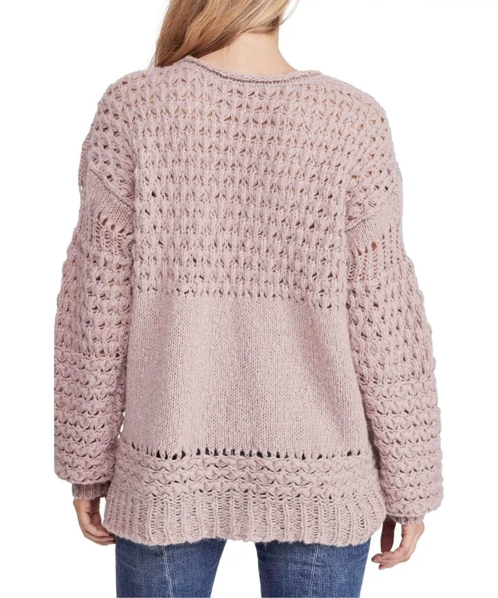 Crashing Waves Pullover, Mauve
