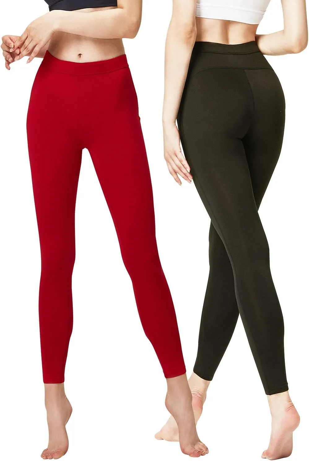 DEVOPS Women's 2 Pack Thermal Long Johns Underwear Leggings Pants