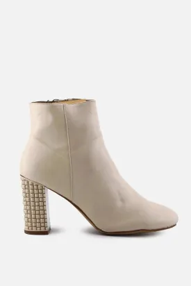 European Brand Zipper Block Heel Boots | 100% Authentic Leather