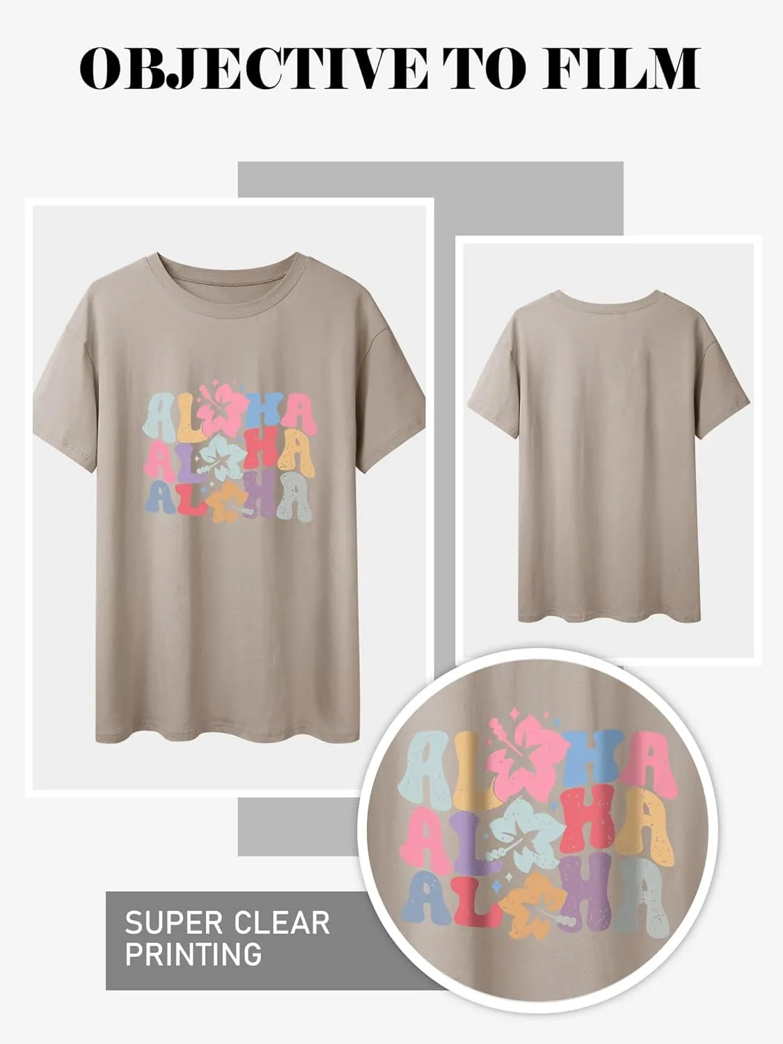 Hawaiian Shirts Women Oversized Aloha Shirt Flower Graphic Short Sleeve Family Vacation Beach T-Shirt Tops