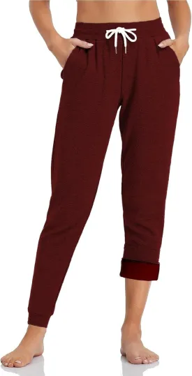 Inno 28" 31" 34" 36" Women's Baby Polar Fleece Lined Jogger Pants Warm Sweatpants Thermal Athletic Lounge