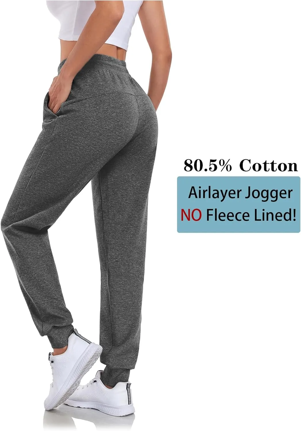 Inno 28" 31" 34" 36" Women's Baby Polar Fleece Lined Jogger Pants Warm Sweatpants Thermal Athletic Lounge