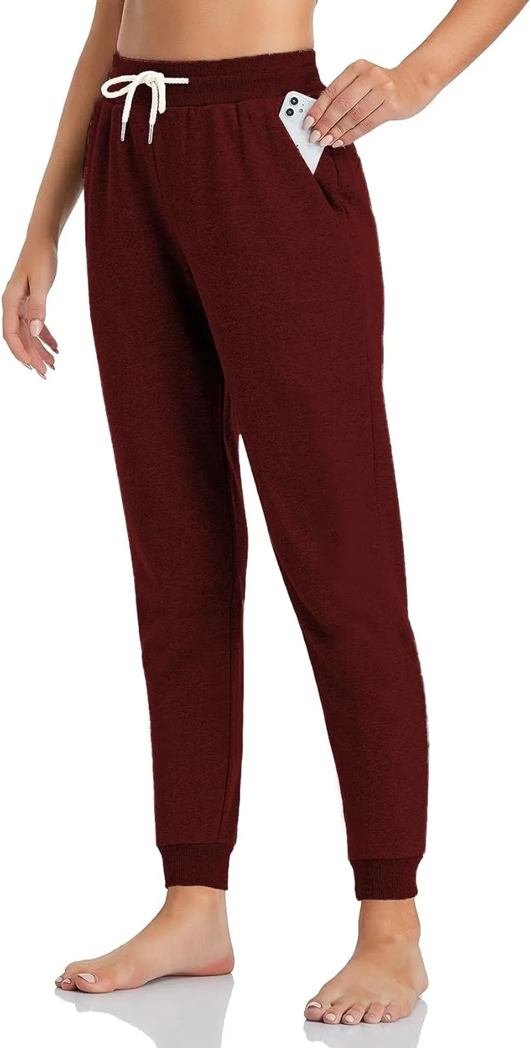 Inno 28" 31" 34" 36" Women's Baby Polar Fleece Lined Jogger Pants Warm Sweatpants Thermal Athletic Lounge