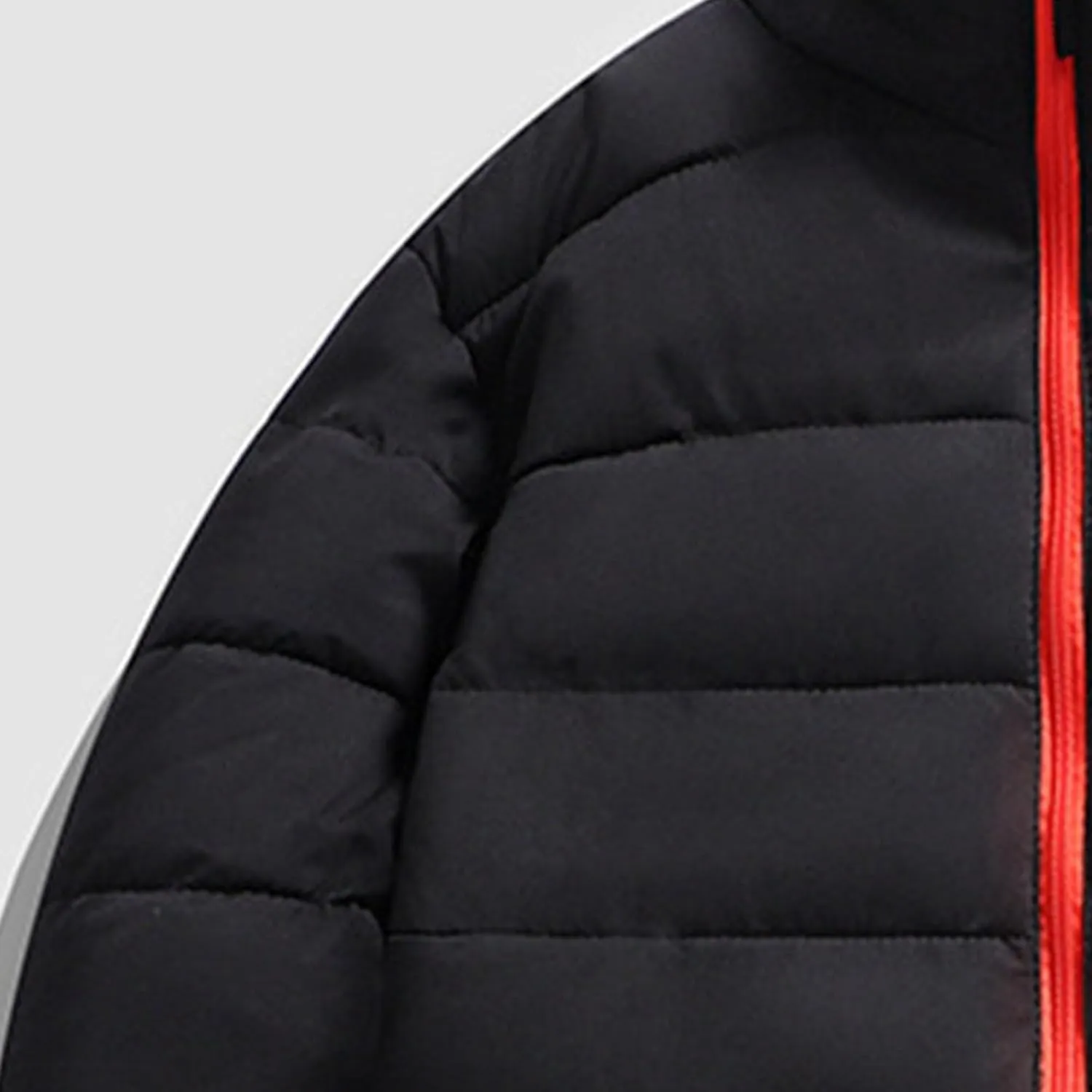 JEsilunmaMY Men's Stand Collar Thermal Puffer Jacket Full Zip Thicken Warm Down Coats Casual Loose Winter Padded Jacket
