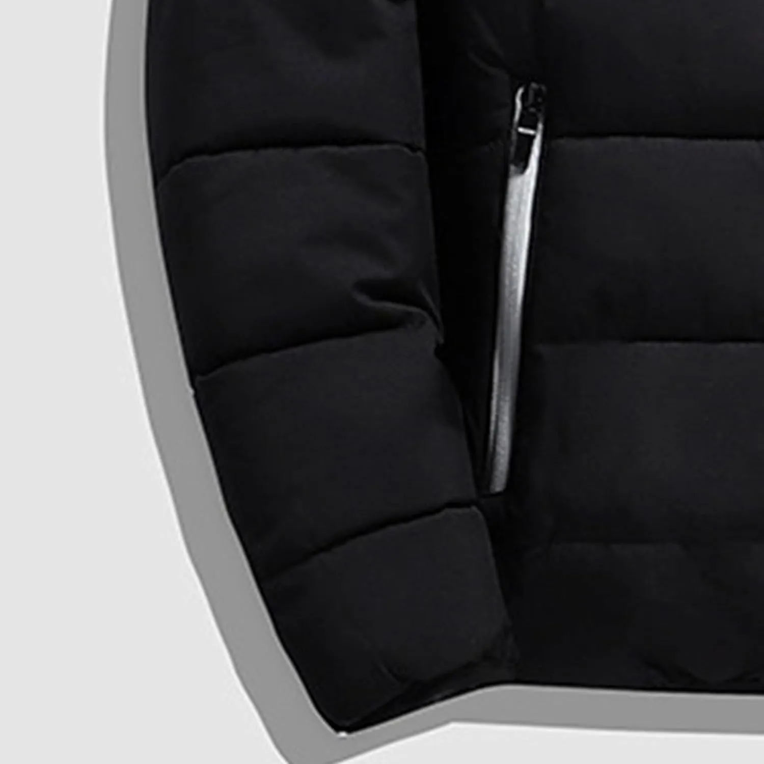 JEsilunmaMY Men's Stand Collar Thermal Puffer Jacket Full Zip Thicken Warm Down Coats Casual Loose Winter Padded Jacket