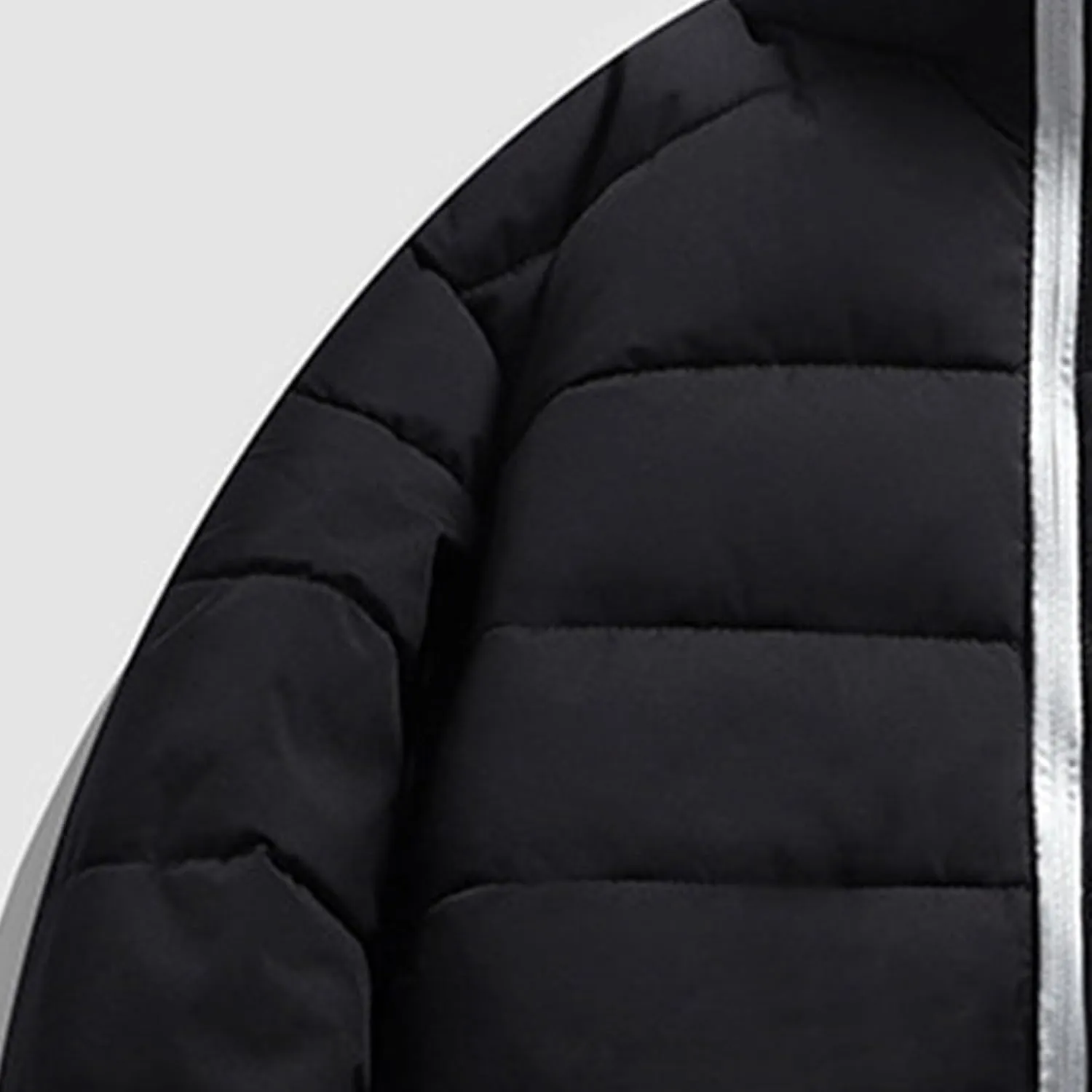 JEsilunmaMY Men's Stand Collar Thermal Puffer Jacket Full Zip Thicken Warm Down Coats Casual Loose Winter Padded Jacket
