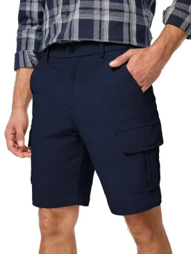 JMIERR Mens Cargo Shorts Corduroy Casual Elastic Waist Lightweight Outdoor Hiking Work Short