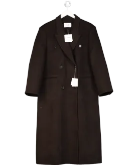 Marcela Brown Wool Maxi Coat UK S