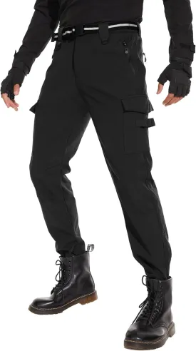MOURCE Mens Fleece Lined Hiking Pants Waterproof - Insulated Outdoor Snow Ski Pants for Men