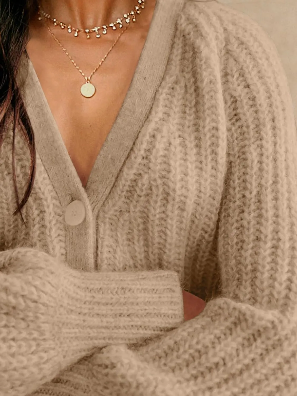 PRETTYGARDEN Womens Sweaters 2025 Long Sleeve Open Front Chunky Cardigan Sweaters for Women Dressy Short Cardigans