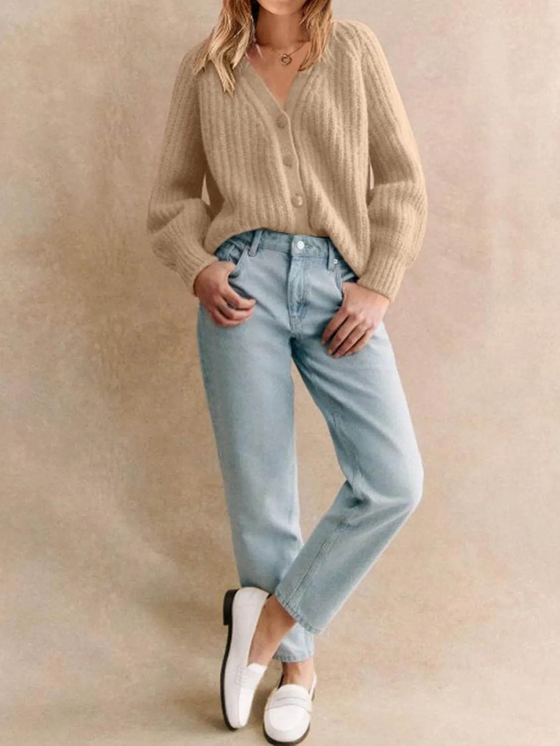 PRETTYGARDEN Womens Sweaters 2025 Long Sleeve Open Front Chunky Cardigan Sweaters for Women Dressy Short Cardigans