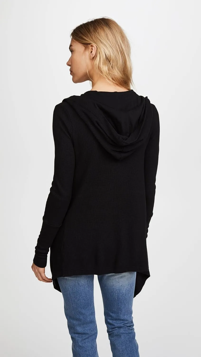 Splendid Women's Thermal Wrap Hooded Cardigan