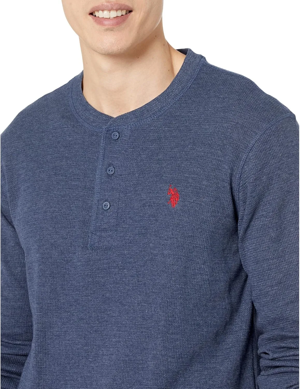 U.S. POLO ASSN. Long Sleeve Henley Thermal Shirt
