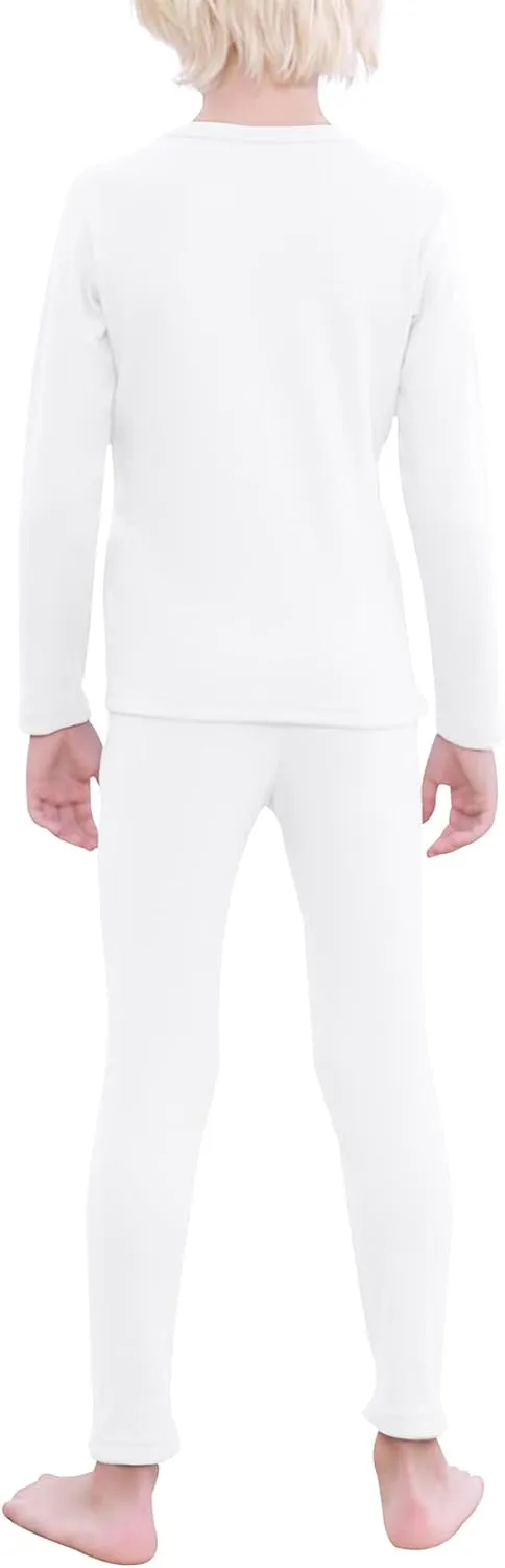 Zando Boys Thermal Underwear Set for Kids Long Underwear Soft Kids Base Layer for Big Boys Girls Winter Kids Long Johns Teens