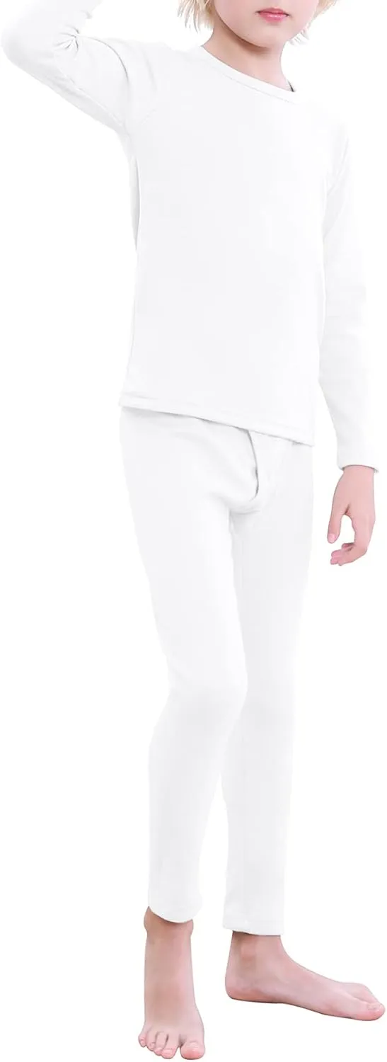 Zando Boys Thermal Underwear Set for Kids Long Underwear Soft Kids Base Layer for Big Boys Girls Winter Kids Long Johns Teens