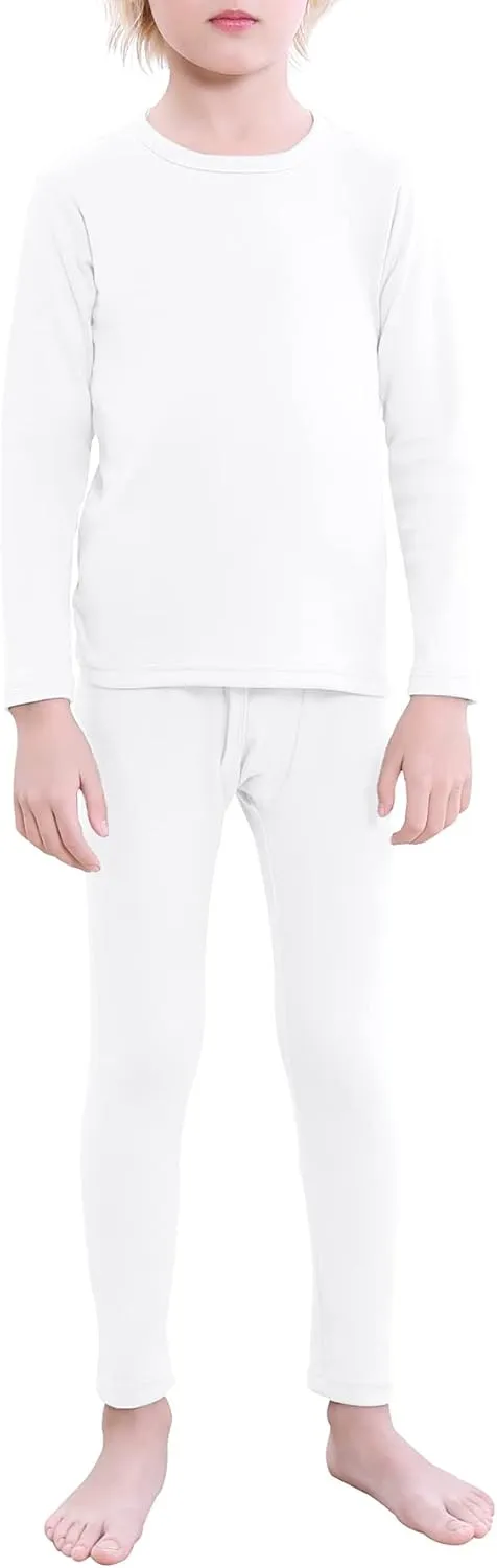 Zando Boys Thermal Underwear Set for Kids Long Underwear Soft Kids Base Layer for Big Boys Girls Winter Kids Long Johns Teens